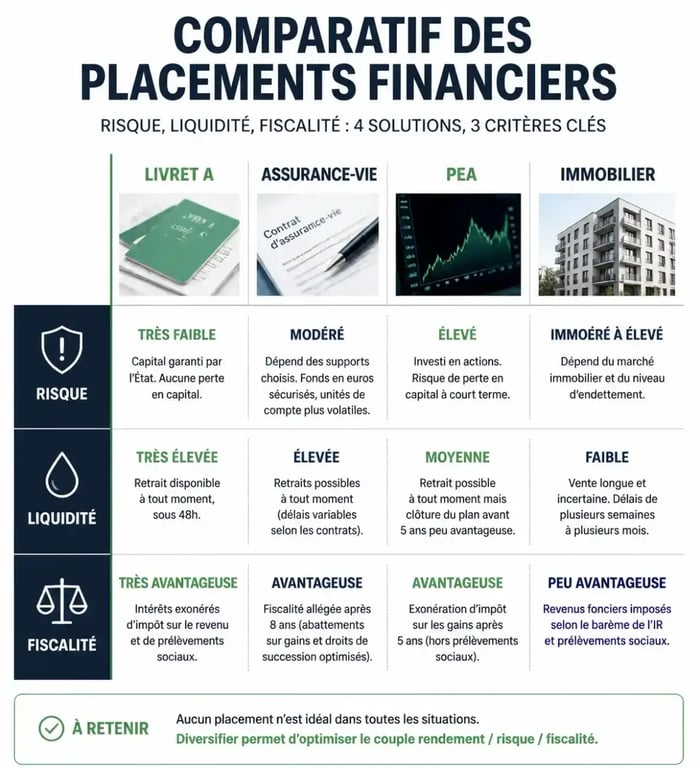 Comparatif des placements pour se constituer un patrimoine