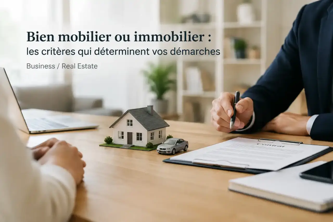 Bien mobilier ou immobilier : les critères qui déterminent vos démarches