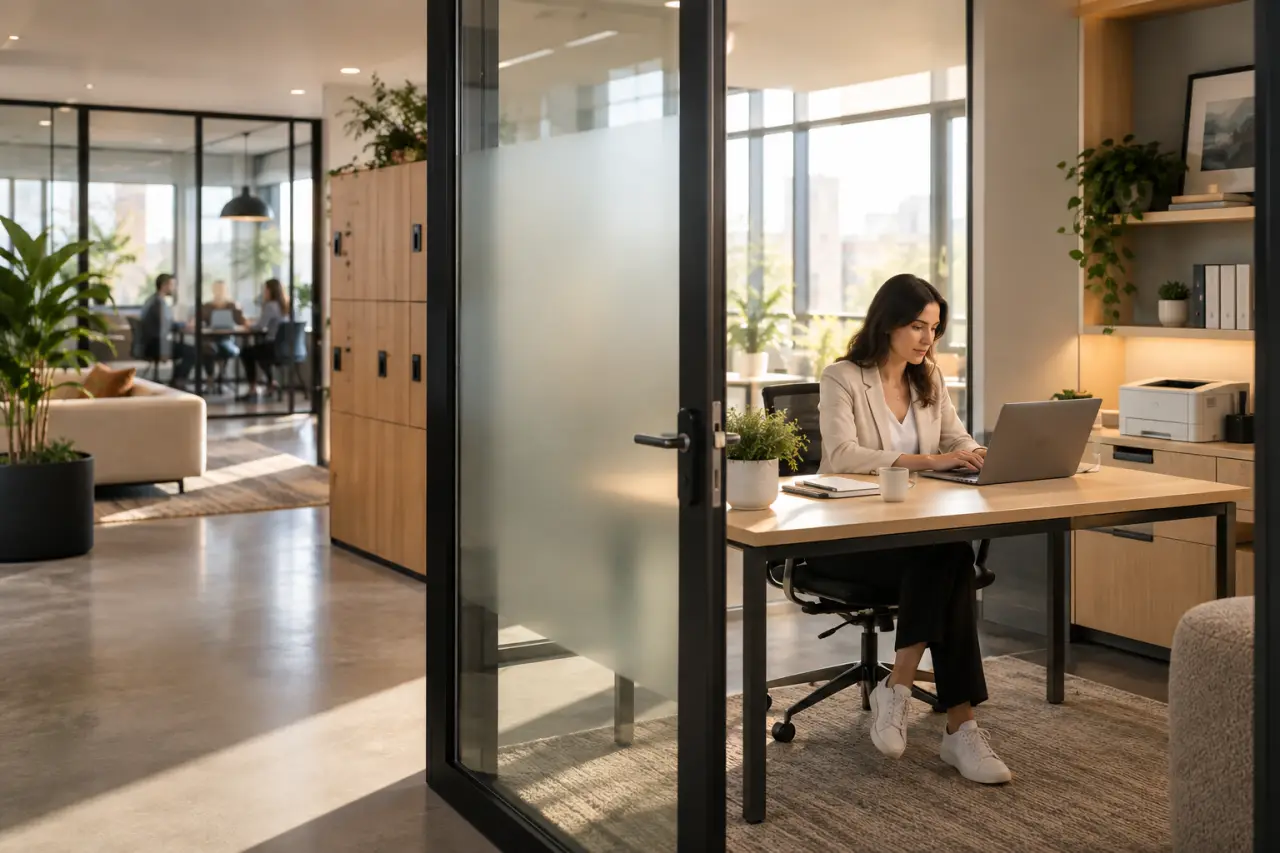 Bureau privé en coworking : confidentialité, services et flexibilité au quotidien