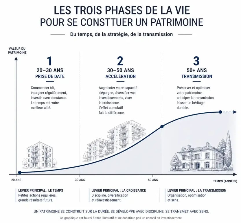 Étapes de la vie pour se constituer un patrimoine